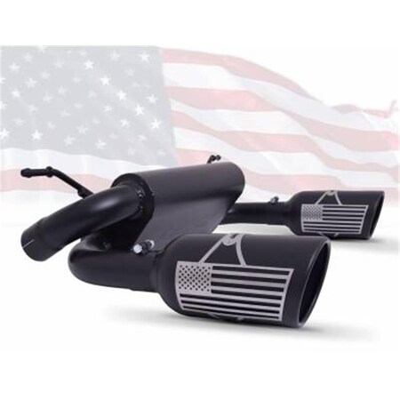 Whole-In-One Black Ceramic Patriot Series Cat-Back Dual Split Exhaust System for 2007-2011 Jeep Wrangler WH3519058